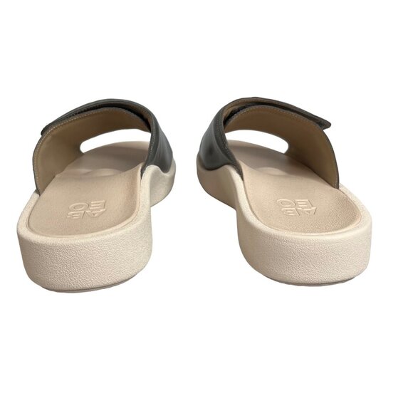 ABEO Paige Leather Slide Sandals Slip-On Leather Upper Gray Size 10 - Picture 5 of 10